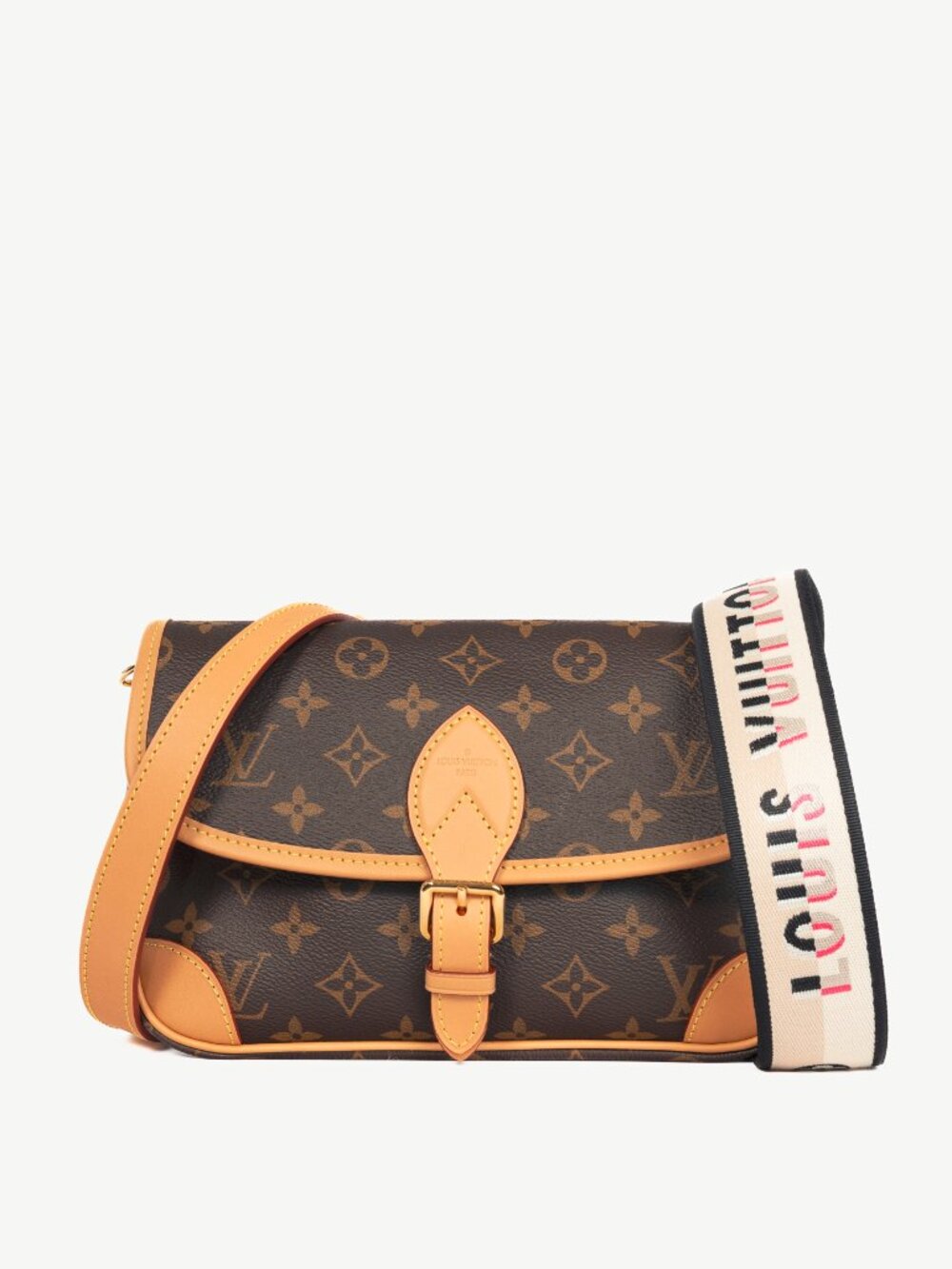 Louis Vuitton Diane PM NM Monogram Canvas Satchel w/ Noir Strap